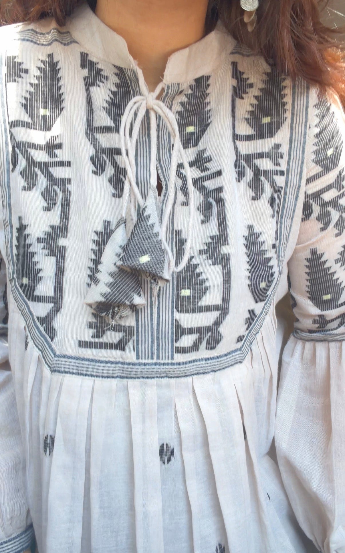 Handloom Jamdani Cotton Dress