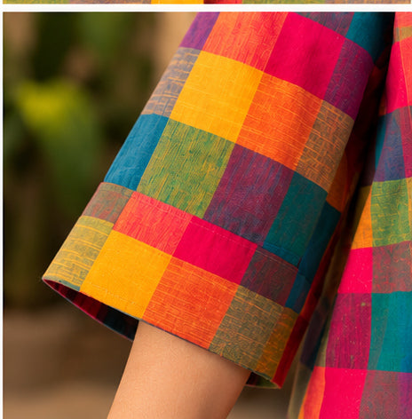 Premium Multicolor South Cotton Checkered Shirt