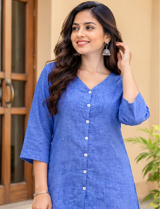 Premium Linen Blue Shirt – Classic Everyday Style