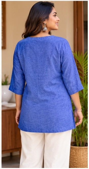 Premium Linen Blue Shirt – Classic Everyday Style