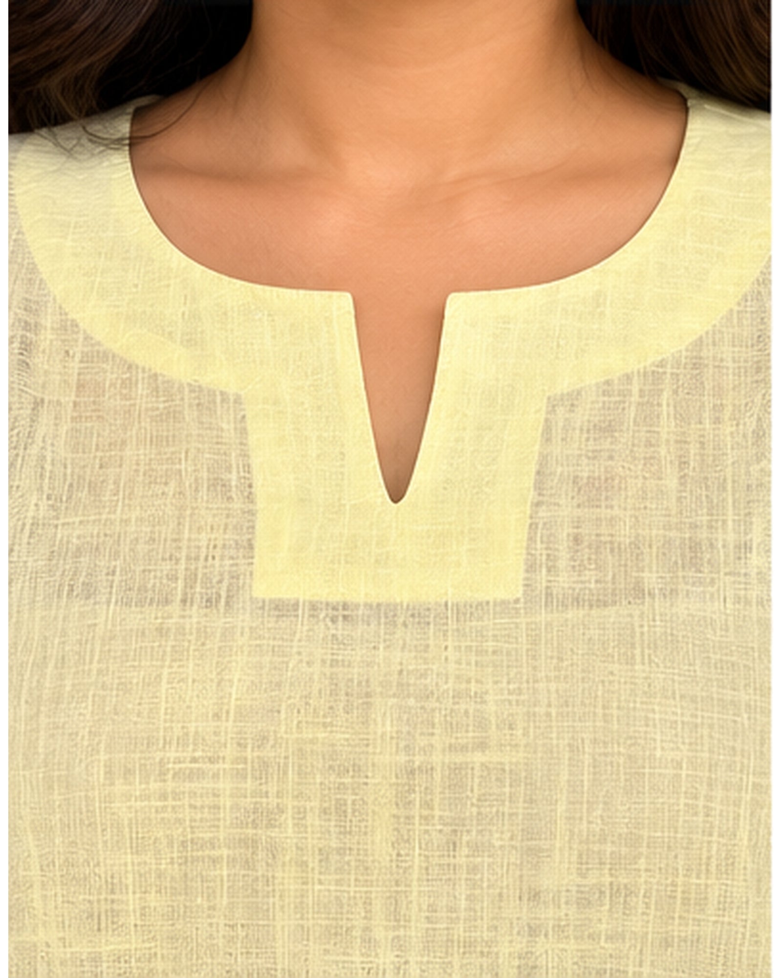 Premium Lemon Yellow Linen Free Size Kurta