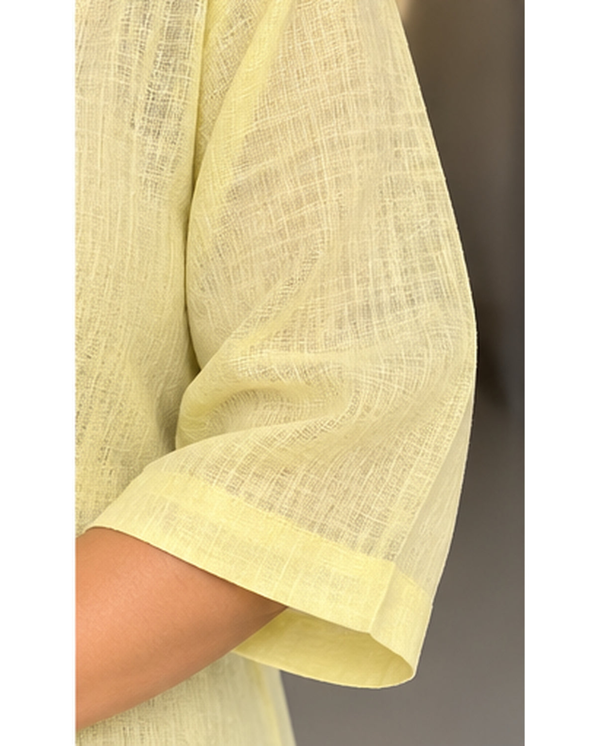 Premium Lemon Yellow Linen Free Size Kurta