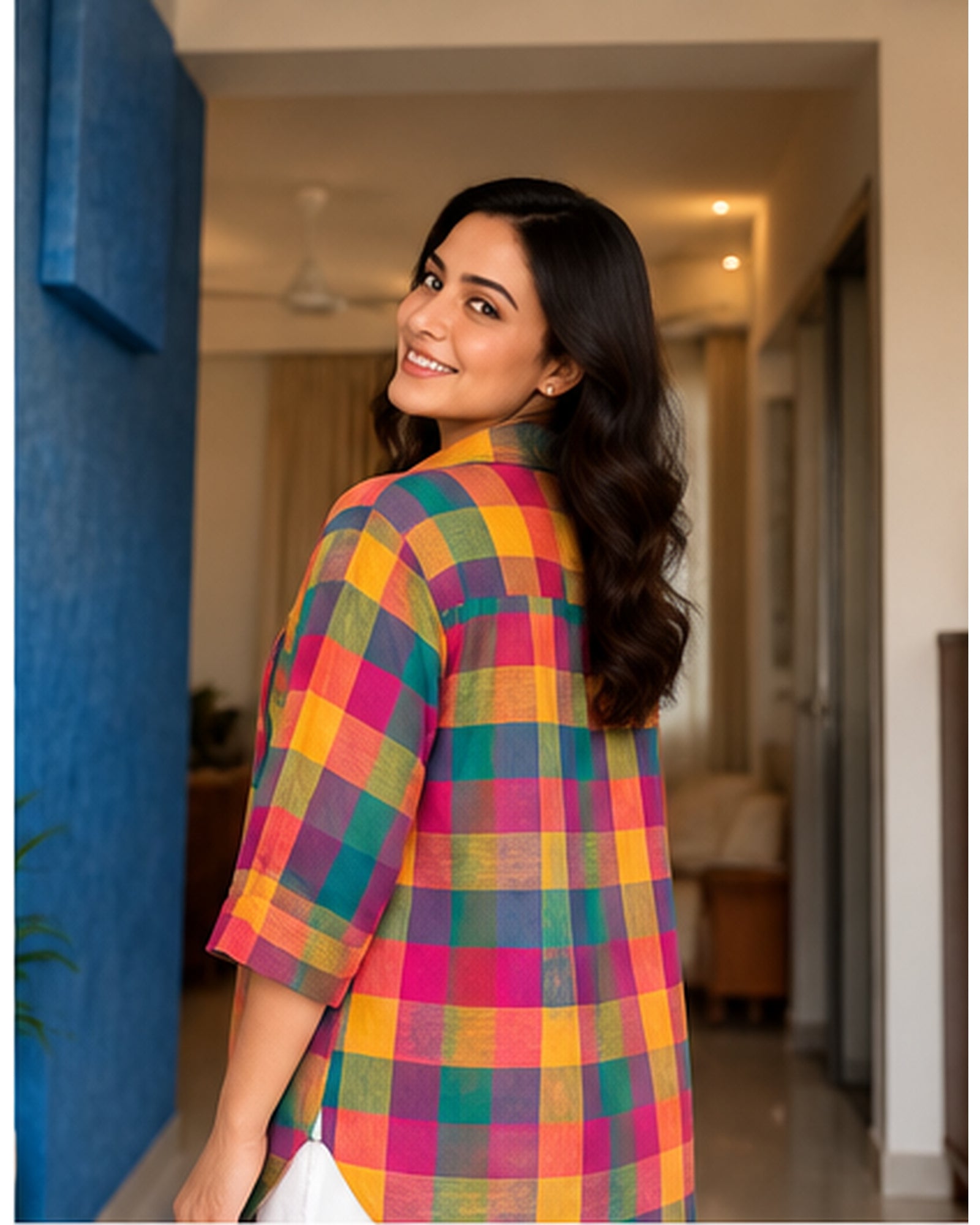 Premium Multicolor Checkered Linen Shirt