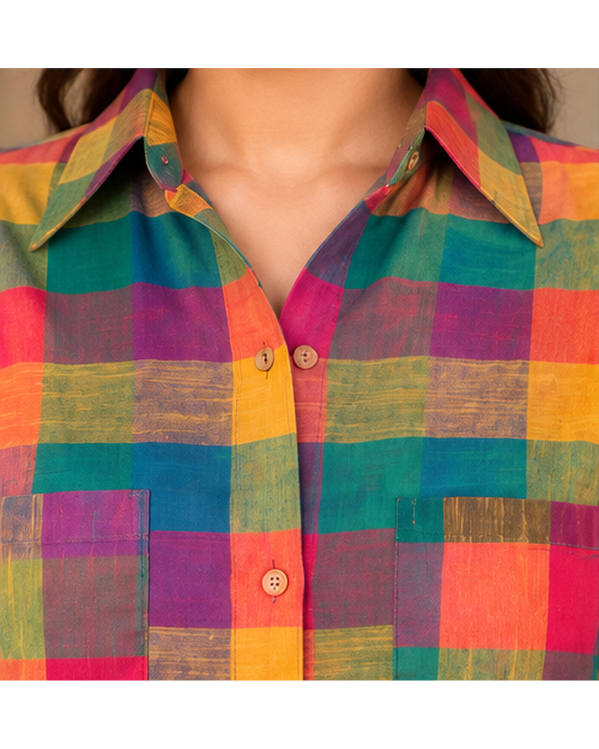 Premium Multicolor Checkered Linen Shirt