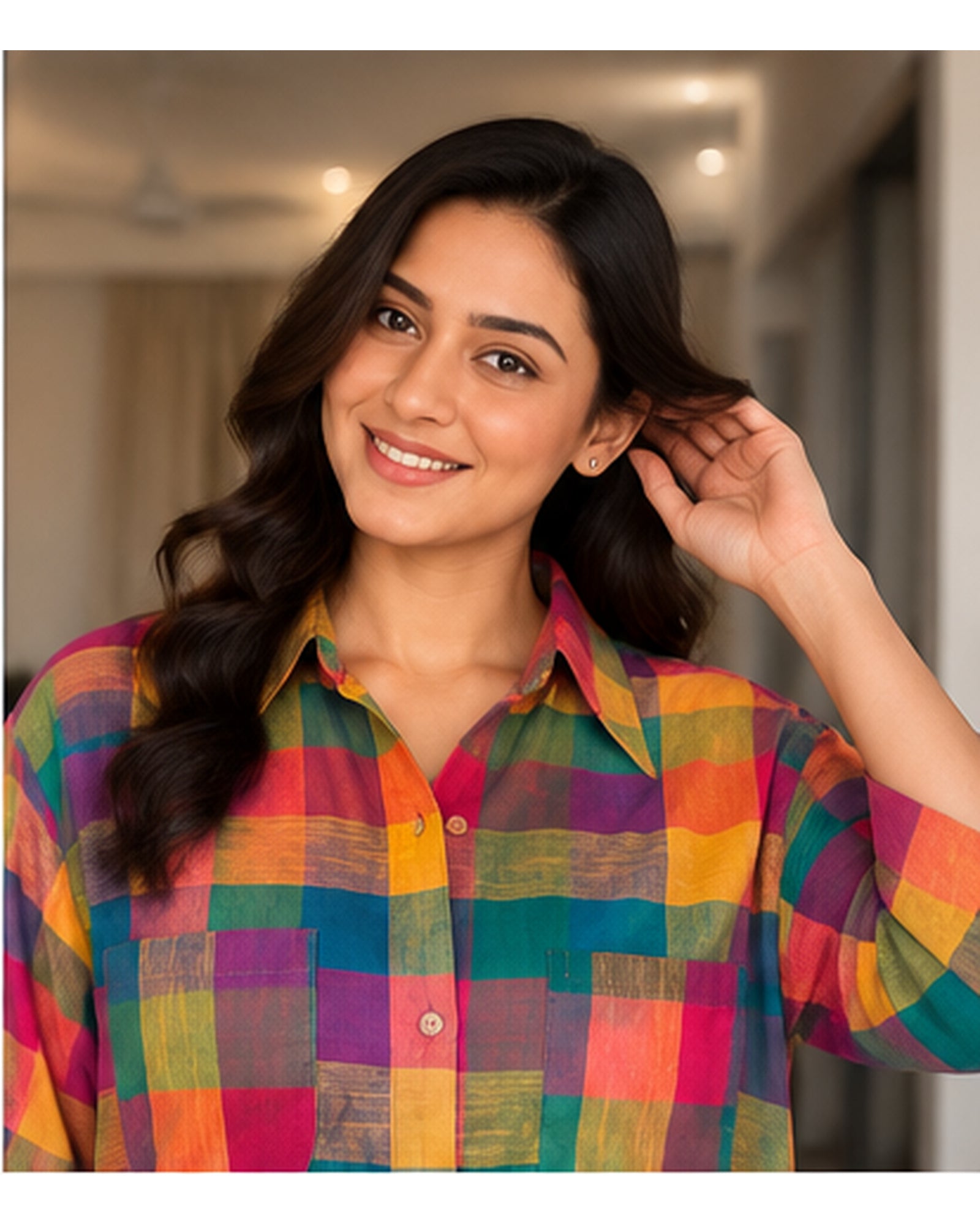 Premium Multicolor Checkered Linen Shirt
