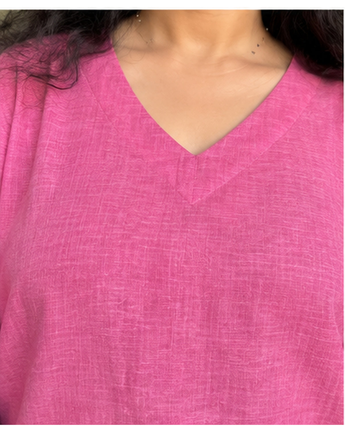 Premium Pink Linen Free Size Top